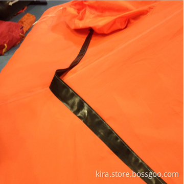 Davit launched inflatable life raft for ship
